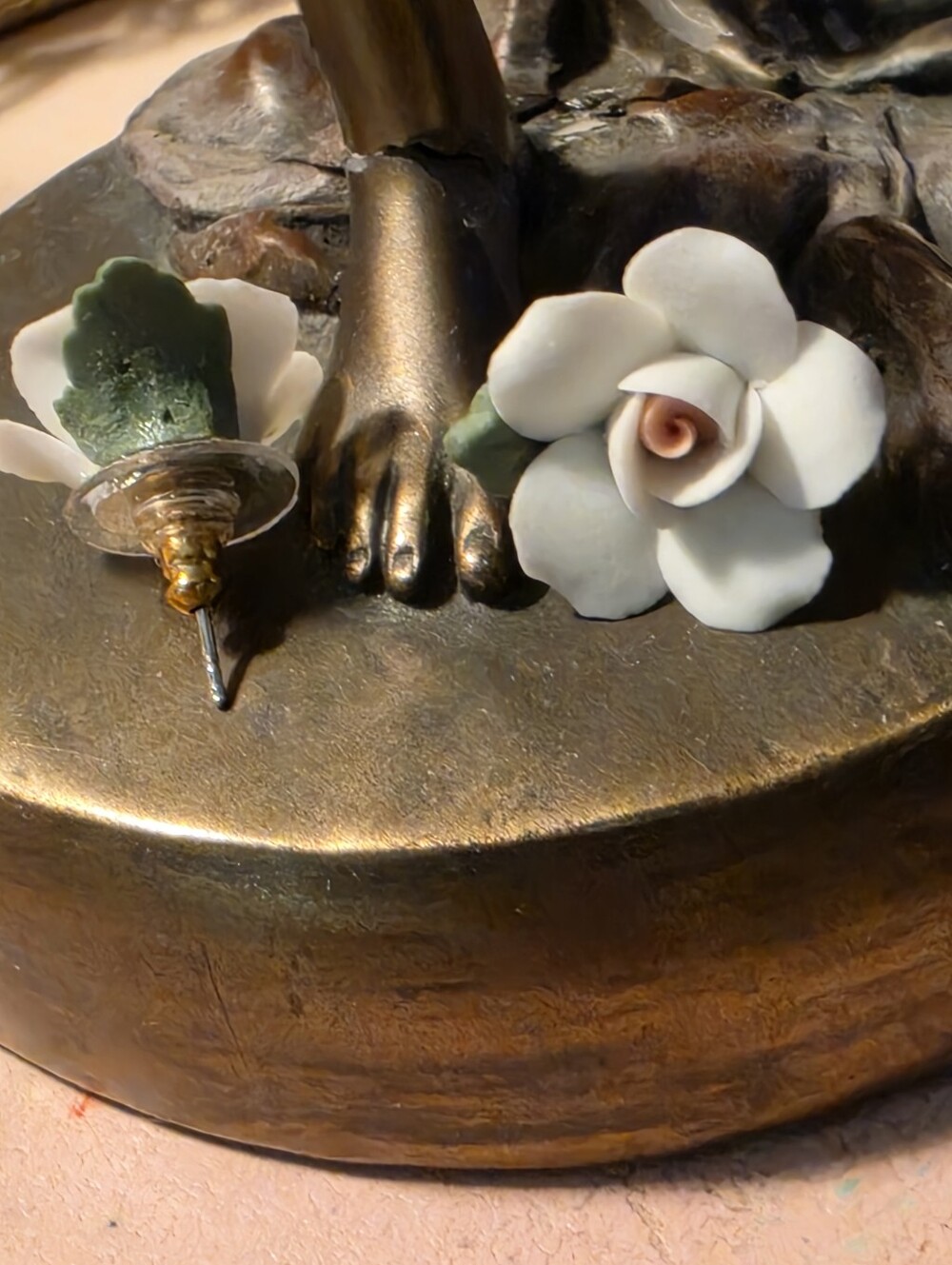 Porcelain Flower Stud Earrings